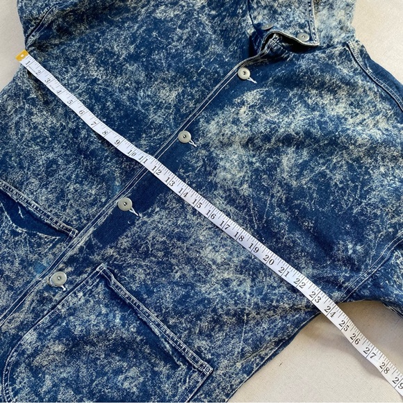 Vintage ID# Official Identification Denim Acid Wash Trench Coat Size 3 Unisex - Picture 7 of 16